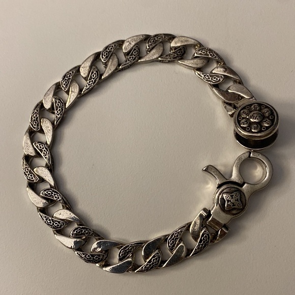 Men’s Rotatable Trendy Wide Domineering Cool Bracelet 8.66” - Picture 4 of 6